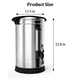 thumbnail image 2 of 120 - cup coffee urn: stainless steel thermos para hot beverages, commercial - grade hot coffee dispenser con percolator, silver, 2 of 7
