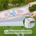 thumbnail image 6 of Colorful Tie Dye Pattern Square Fitted Tablecloth with Elastic Edge,Square Table Cover,Washable Elastic Table Cover for Home Kitchen Party Decor 36"x36", 6 of 6