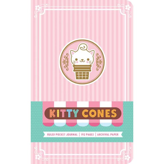 Kitty Cones Ruled Pocket Journal (Hardcover)