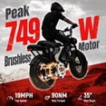 thumbnail image 3 of ESKUTE V300 Electric Bike for Adults & Teens, 48V 41.6Ah Removable Battery, 19MPH 749W Motor, NFC Unlock, 20" x 4.0" Fat Tires, 7-Speed Orange, UL2849, 3 of 7