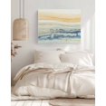 thumbnail image 3 of Yellow Blue Ombre Wall Art for Living Room,Canvas Picture Wall Decor for Bathroom Bedroom,Abstract Modern Art Fluid Striped Painting Artwork for Office Kitchen Hallway Dining Room Home Decor 24"x32", 3 of 8