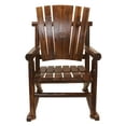 thumbnail image 2 of Leigh Country Char-Log Series TX 93859 Adult Wood Outdoor Rocking Chair, Brown, 2 of 4
