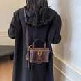 thumbnail image 4 of husxh Retro Leather Bucket Bag for Women Zipper Closure Shoulder Purses (Coffee ), 4 of 9