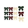 thumbnail image 2 of 12pcs Velvet Bow Decorations - Valentine's Day & Christmas Window Decor, Festive Tree Ornament, oft Bow tickers for Home Holiday Decoration, 6*6in, Multicolor, 2 of 6
