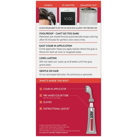 Photo 1 of Just For Men Easy Comb-In Color, Gray Hair Coloring for Men with Comb Applicator, Darkest Brown, A-50