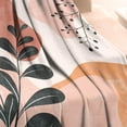 thumbnail image 3 of Minimalistic Mid Century Modern Leaves Flannel Blanket Plush & Cozy Bed Blanket for Winter Autumn,40x50 Inch Decorative Bed Throw Blanket Christmas Halloween, 3 of 5