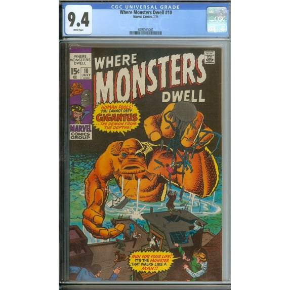 Where Monsters Dwell #10 - CGC 9.4 Comic Book