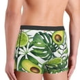thumbnail image 3 of Goofa Watercolor Green Tropical Printed Men's Boxer Briefs Underwear, Moisture-Wicking Underwear, Trunk,Soft and Breathable Cotton Underwear-Medium, 3 of 9