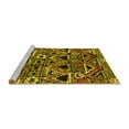 thumbnail image 2 of Ahgly Company Machine Washable Indoor Square Solid Yellow Modern Area Rugs, 6' Square, 2 of 4