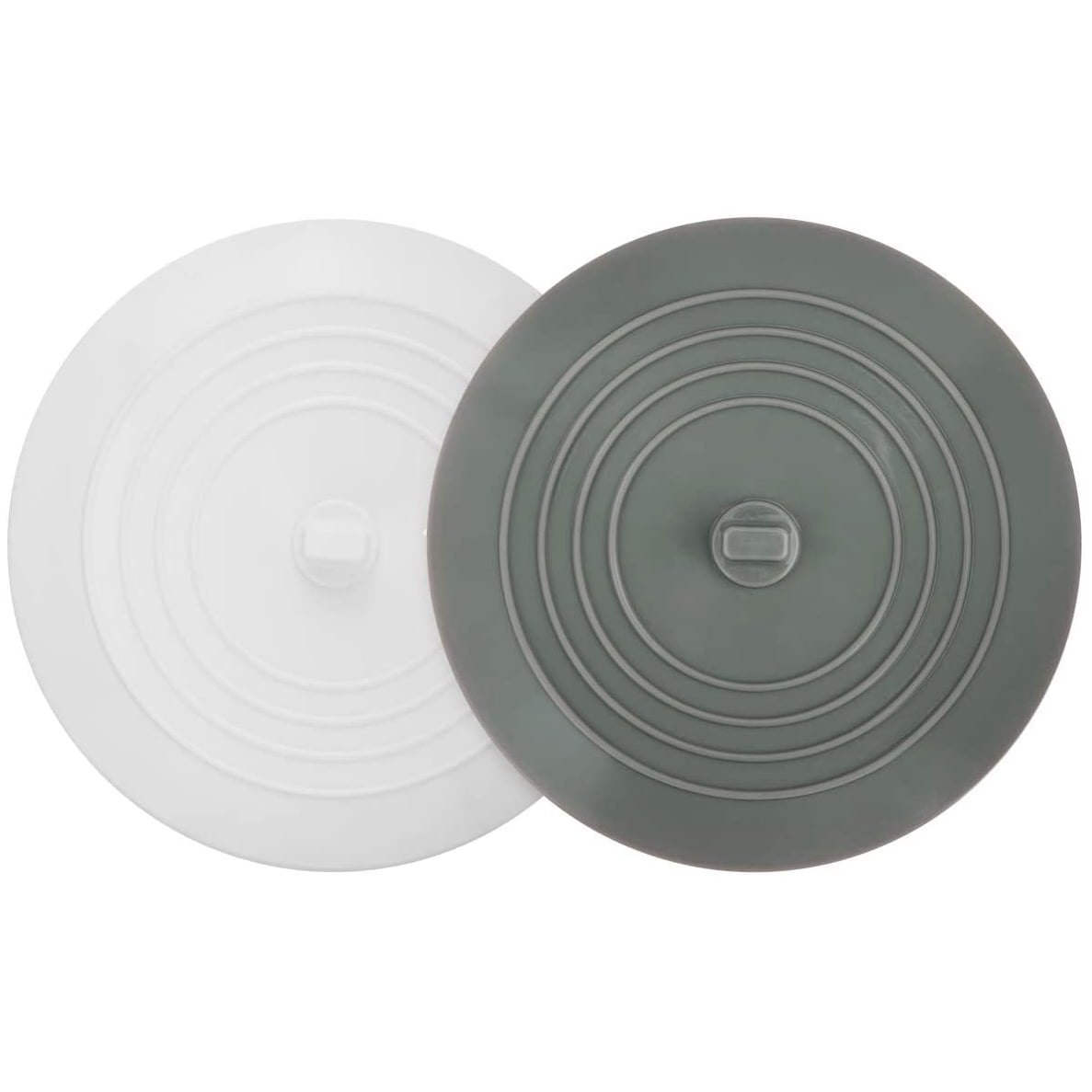2 Pack Bathtub Stopper, 6 Inches Large Silicone Tub Stopper, Shower Drain Plug Sink Hair Stopper Flat Suction Drain Cover for Kitchen Bathroom and Laundry