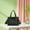 Black, variant on Large Capacity Nylon Shoulder Tote Bag for Women, Lightweight Waterproof Crossbody Purse with Multi-Compartment Design, 20x12x17cm for Outdoor Travel Shopping