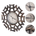 thumbnail image 2 of Reloj de esfera vintage Reloj silencioso hueco europeo 3D Reloj de pared decorativo grande para sala de estar Dormitorio Cocina (Negro), 2 of 5