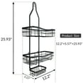 thumbnail image 5 of Lockways Anti-Swing Hanging Shower Caddy, 3 Shelves Large Capacity Shower Caddy Over Shower Head, Rustproof, No Drilling,Black, 5 of 7