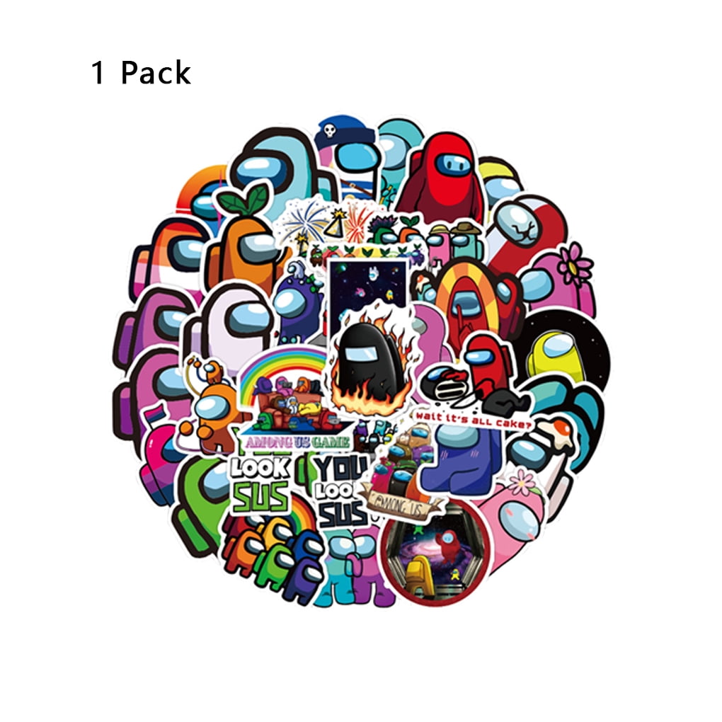 100 new hot games Among Us graffiti stickers luggage laptop waterproof stickers 