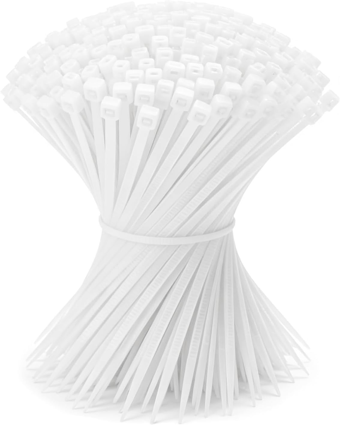 FEFEFW-4000 pcs 6 Inch White Nylon Cable Zip Ties,18LBS Tensile Strength Self-Locking Wire Organizer Straps for Server Room Cable Management, Auto Wiring