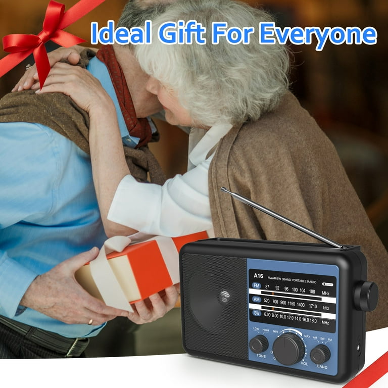 Jazmm Portable AM SW FM 3-Band Shortwave Radio, USB-C Fast