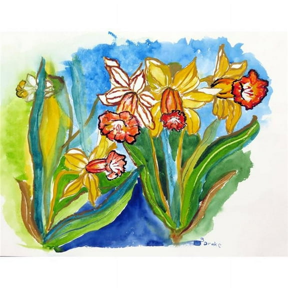 Betsy Drake Interiors Daffodils Outdoor Wall Hanging 24x30