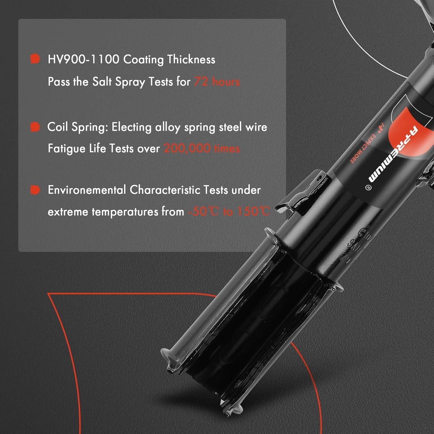 A-Premium Set of 2 Front Complete Strut w/Coil Spring Assembly Shock Absorber Compatible with Toyota Corolla 2003-2008