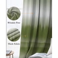 thumbnail image 6 of Sage Green Stripes Blackout Curtains for Bedroom, Thermal Insulated Window Treatment, Watercolor Abstract Ombre Mottled Grommet Top Blackout Draperies and Drapes for Basement 27.5"x39" 2 Panels, 6 of 8