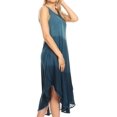 thumbnail image 3 of Sakkas Ambra Women's Casual Maxi Tie Dye Sleeveless Loose Tank Cover-up Dress - 19303-Teal - One Size Plus, 3 of 5