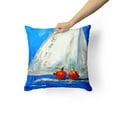 thumbnail image 2 of Carolines Treasures MW1360PW1414 Sailboat Twos Company Fabric Decorative Pillow  14Hx14W multicolor, 2 of 4