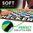 thumbnail image 4 of Franklin Sports Checkers and Four in a Row Mat Game - addictive Family Fun! - Soft Play Mat for Kids of all Ages - Comes with 42 Plastic Pucks, 4 of 7