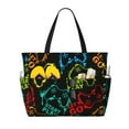 thumbnail image 1 of Disketp Play Game Start Bolsa de Playa de Gran Capacidad, Bolso Impermeable y a Prueba de Arena para Mujer, Ideal para Playa, Piscina y Natación, 1 of 7