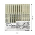 thumbnail image 6 of Micro Fineliner Drawing Art Pens, 12 Black Fine Line Waterproof Ink Set Artist Supplies Archival Inking Markers Liner Sketch Outline Anime Gifts, 6 of 6