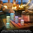 thumbnail image 4 of Yayeee Flameless Candles with Remote Flickering Battery Operated Multi Color Changing, Green Floral Garden, 4 of 7