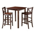 thumbnail image 1 of Winsome Parkland 3-Piece High Table with 2 Bar V-Back Stools - 94348, 1 of 9
