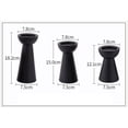 thumbnail image 2 of Juego de 3 portavelas negros - Portavelas de metal para velas de pilar - Portavelas para mesa Zhivalor  CPB-SSW132-2, 2 of 5