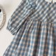 thumbnail image 4 of Vestido coreano para niños de 2 a 7 años, vestido de princesa con cuello de encaje a cuadros para niñas de primavera, ropa bonita con mangas voladoras para chico, 4 of 6