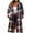 Wine, variant on Womens Plaid Shacket Jacket Long, Classic Button Down Shirt Flannel Coat with Hood Loose Pocketed Fall Winter Clothes (XL, Wine)