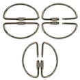 thumbnail image 1 of Anillo de llavero en forma de U Llavero Llaveros Llavero Hebilla Llavero Hogar Al aire libre Camping Accesorios Accesorios Regalos Silver 6 Packs Monstrate HA010940-01, 1 of 4