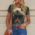 thumbnail image 6 of Kdxio Colorful Flower Meditating Hamster for Women's Short-Sleeved Onesie Stylish Round Neck Pajamas Bodysuit Jumpsuit Nightwear-XX-Large, 6 of 7