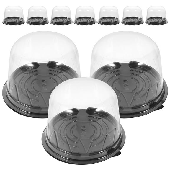 SHINYPASING Plastic Dome Containers Cake Containers Transparent Pet 100Pcs