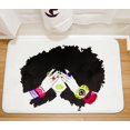 thumbnail image 2 of Pardon My Fro Shanell White Printed Non-Slip Microfiber Bath Mat, 30" x 20", 1 Piece, 2 of 5