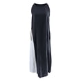 thumbnail image 5 of Blmnix Tank Dress Womens Dress with Pockets Flowy Dresses Slip Dress Under Dress Blue Sleeveless Maxi Crew Neck Adaptable Womens Summer Dresses Casual XXL, 5 of 5