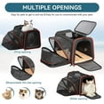 thumbnail image 3 of Expandable Cat Carrier Dog Carriers,Airline Approved Soft-Sided Portable Pet Travel Washable Carrier for Kittens,Puppies,Removable Soft Plush mat and Pockets,Locking Safety Zippers Black, 3 of 13