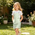 thumbnail image 6 of Bobifish Toddler Girls Suspender Dress Kids Girls Sleeveless Plaid Printed Cross Back Dress With Pocket Casual Kids Girls Dresss, 6 of 7