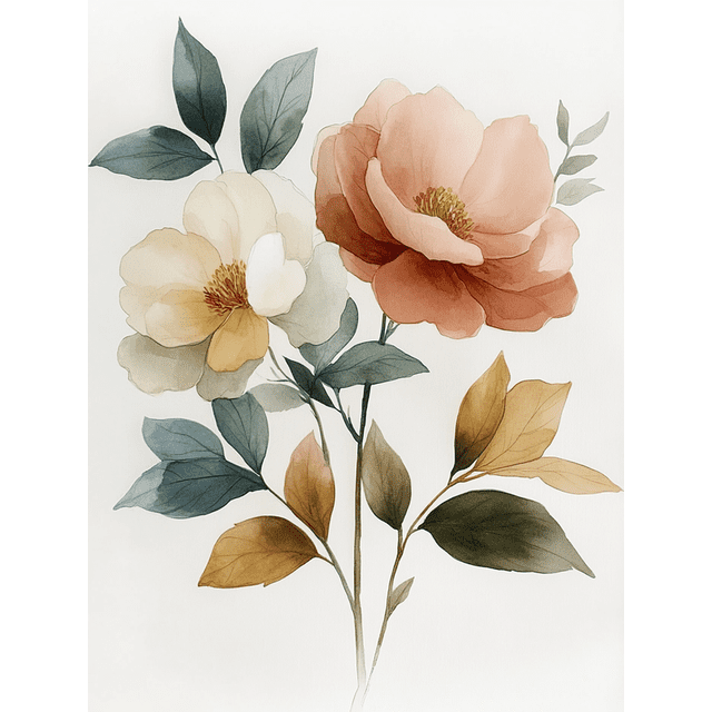 Qisvanset Framed Canvas Wall Art 12x16 Inch Psalm Watercolor Pink Flower Religious Apartment Art