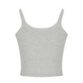 thumbnail image 4 of USSUMA Camisole Tops for Women Womens Tank Tops Sexy Casual Solid Fashion Women Sleeveless V-Neck Vest Ladies Slim Short Tops My Order Womens Tops, 4 of 5