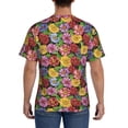 thumbnail image 3 of Vsdgher Daisies Flowers Print Men's Dry Fit Mesh Athletic Shirts Moisture Wicking Tennis T-Shirt Tops, 3 of 9