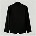 thumbnail image 5 of LNWUY Women's Trendy Buckle Belt Blazer Coat Long Sleeve Lapel Collar Low Cut Padded Shoulder Front Open Cardigan Jacket Black XL, 5 of 9