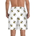 thumbnail image 3 of KLL Bee Men's Casual Summer Beach Shorts Hawaiian Shorts with Pockets-Large, 3 of 5