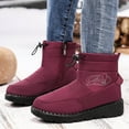 thumbnail image 2 of YLYL Womens Winter Fleece Snow Boots Fur Lined Warm Ankle Slip on Waterproof Outdoor Booties, 2 of 9