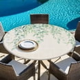 thumbnail image 6 of Eucalyptus Leaves Round Tablecloth, Fitted Table Cover with Elastic for 36"-44" Round Tables, Sage Green Summer Botanical Weeping Rustic Table Cloth Outdoor Dinning Party Waterproof Tablecloths, 6 of 7