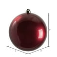 thumbnail image 2 of Vickerman 8" Berry Red Candy Ball Ornament, 2 of 7