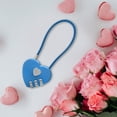 thumbnail image 4 of Candado de corazón BLESIY Candado de Amor Candado pequeño de Metal en forma de corazón azul, 4 of 8