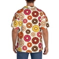 thumbnail image 5 of Xecao offers the Donut for Men's Casual Short-sleeved Shirt, a button-up collared shirt with a pocket, perfect for beach vacations and yacht travel in the 3X-Large size., 5 of 7